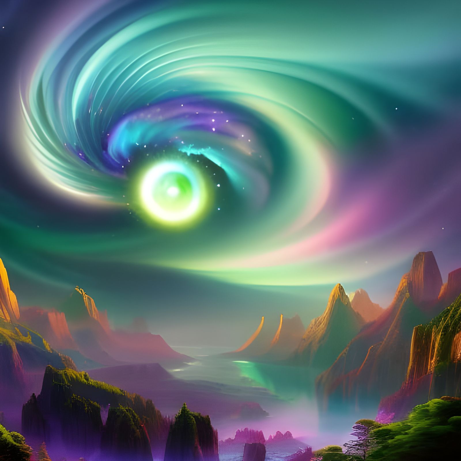 Ornate Jade Sky Dragon Illustration in Ethereal Style