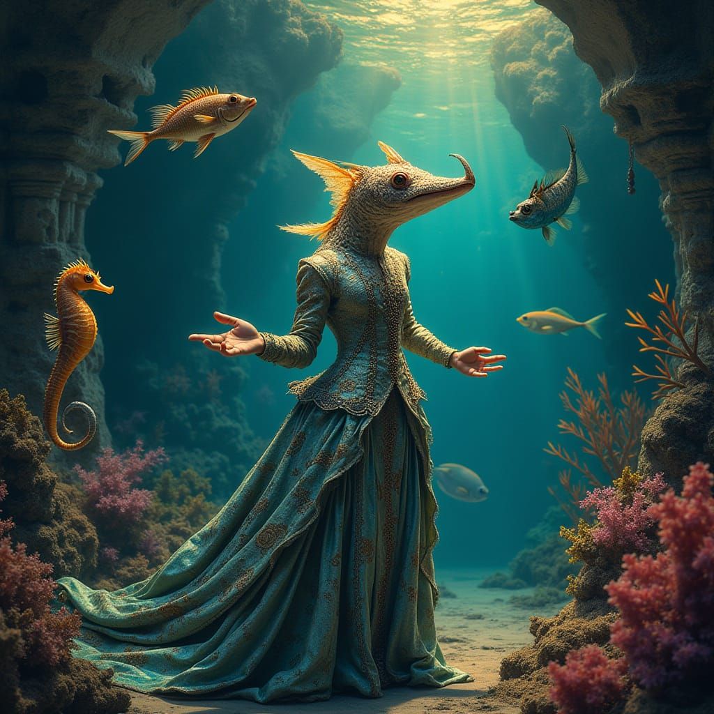 Dogfish Attends Bioluminescent Underwater Ball