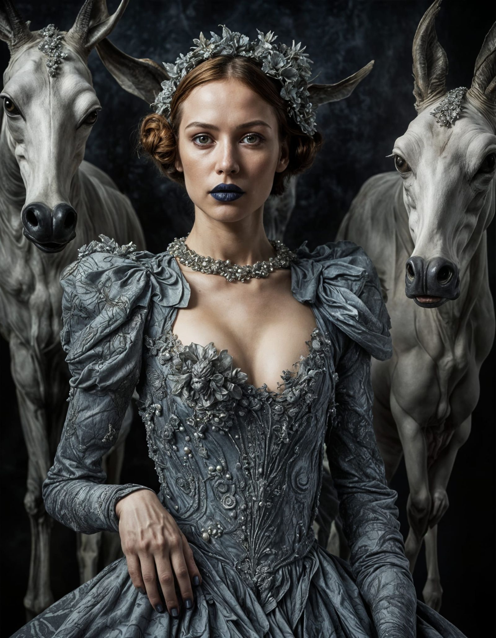 Surreal Alien Celebration in Restaurant: Masterpiece Paintin...