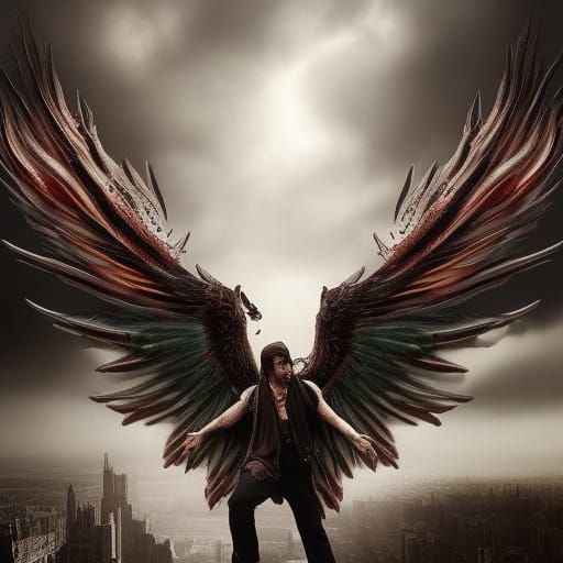 Epic Devil Angel in Digital Matte Painting