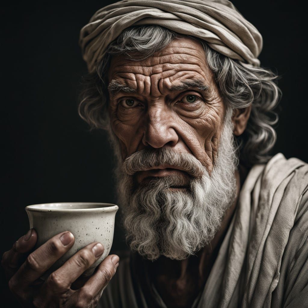 Ancient Greek Philosopher's Final Moment of Contemplation