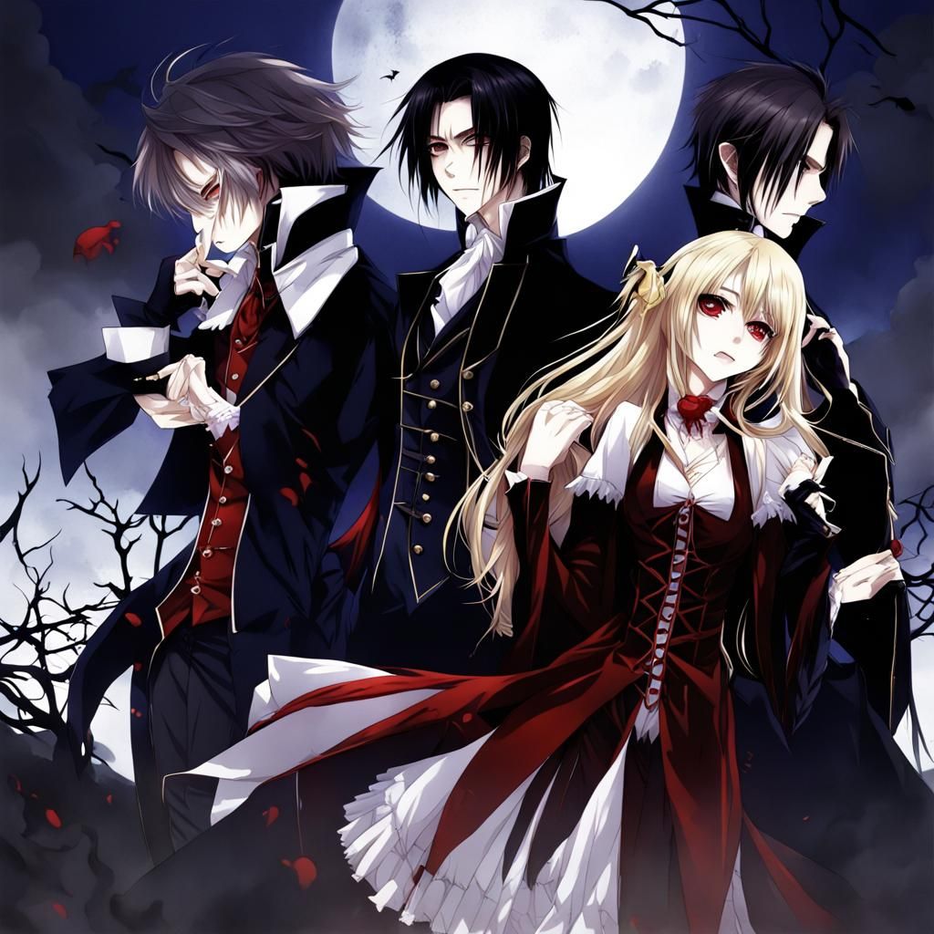 Anime Style Vampires in Japanese Manga Art