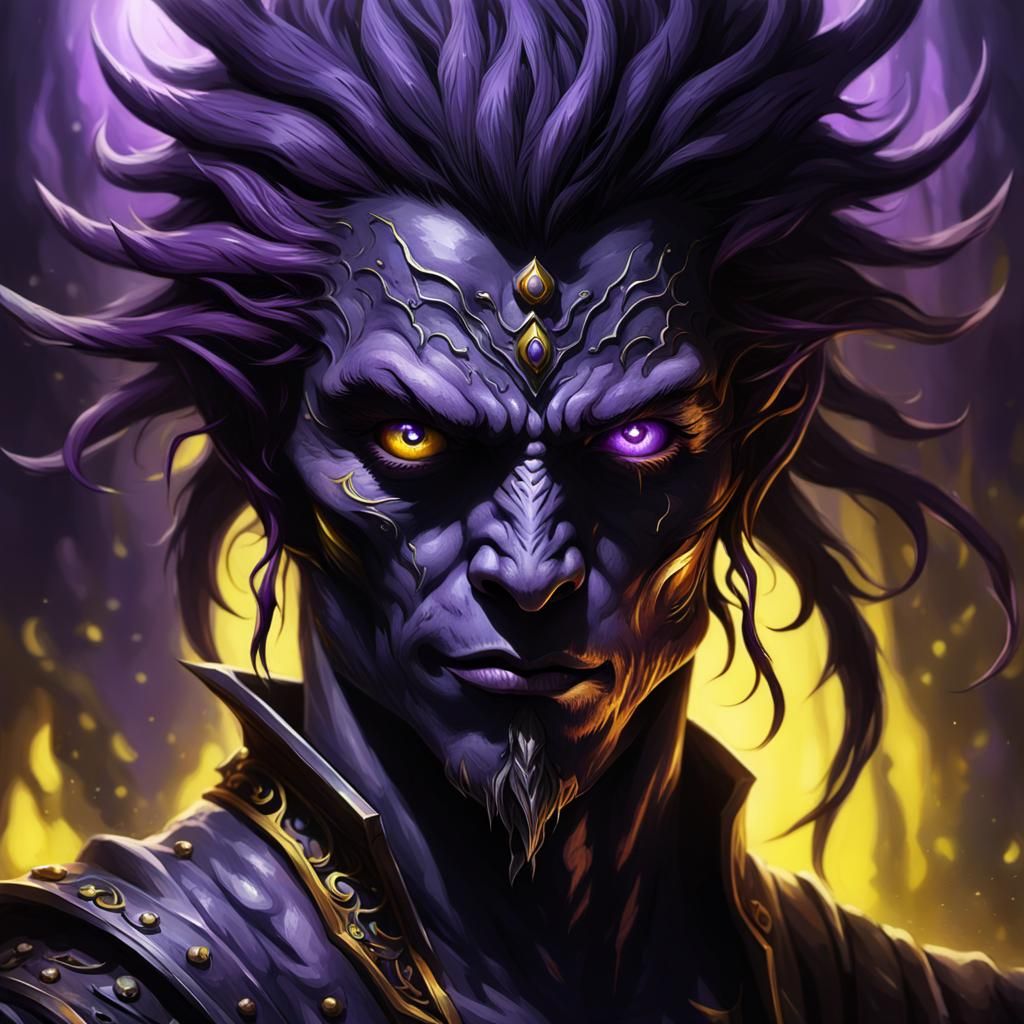 Dark Fantasy Portrait of Zarion in Hyper-realistic Style