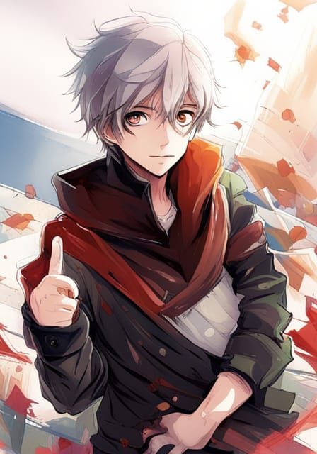 Classic Anime Key Visual in Japanese Manga Style