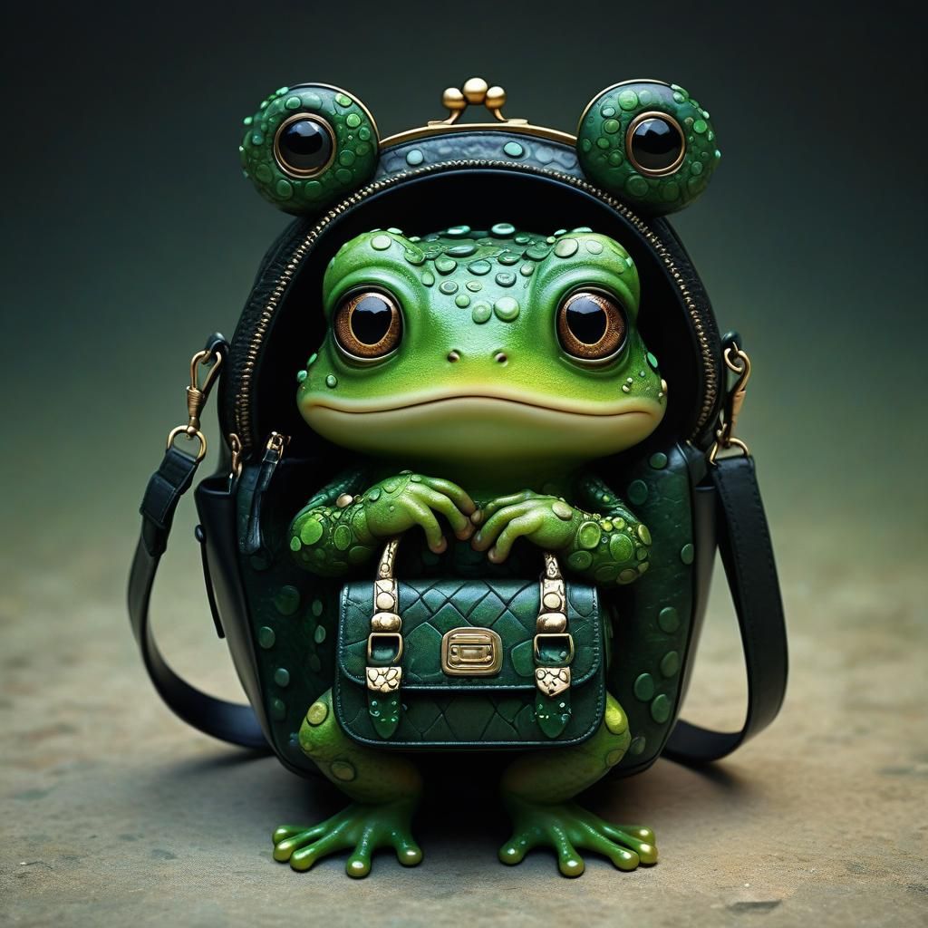 a frog bag or frog with a bag