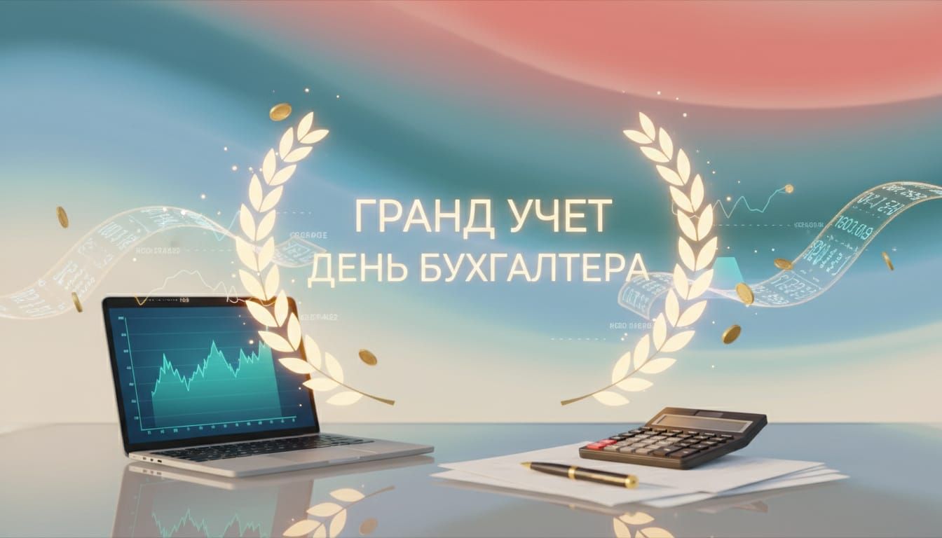 Festive Cinematic Title Card for Grand Uchet Accounting Holi...