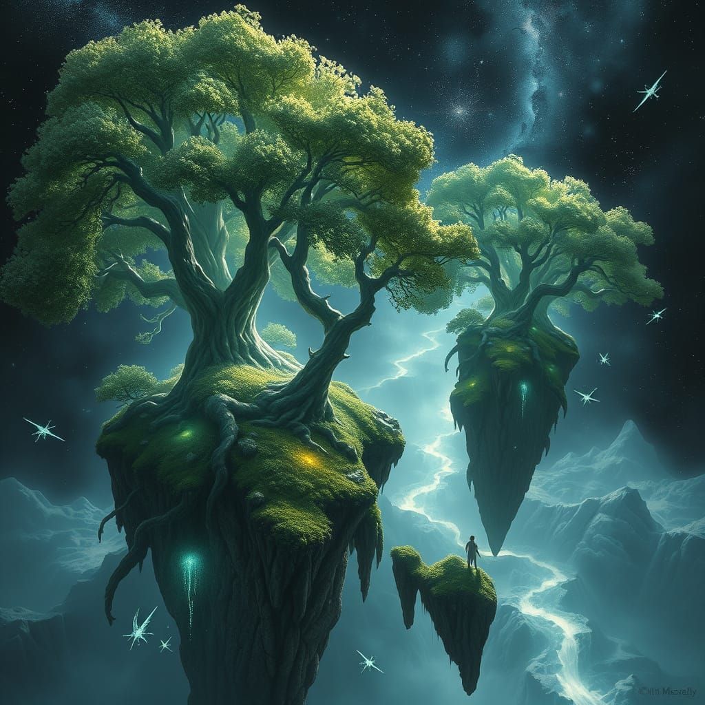 Cosmic Forest of Starlight Roots in Deep Space