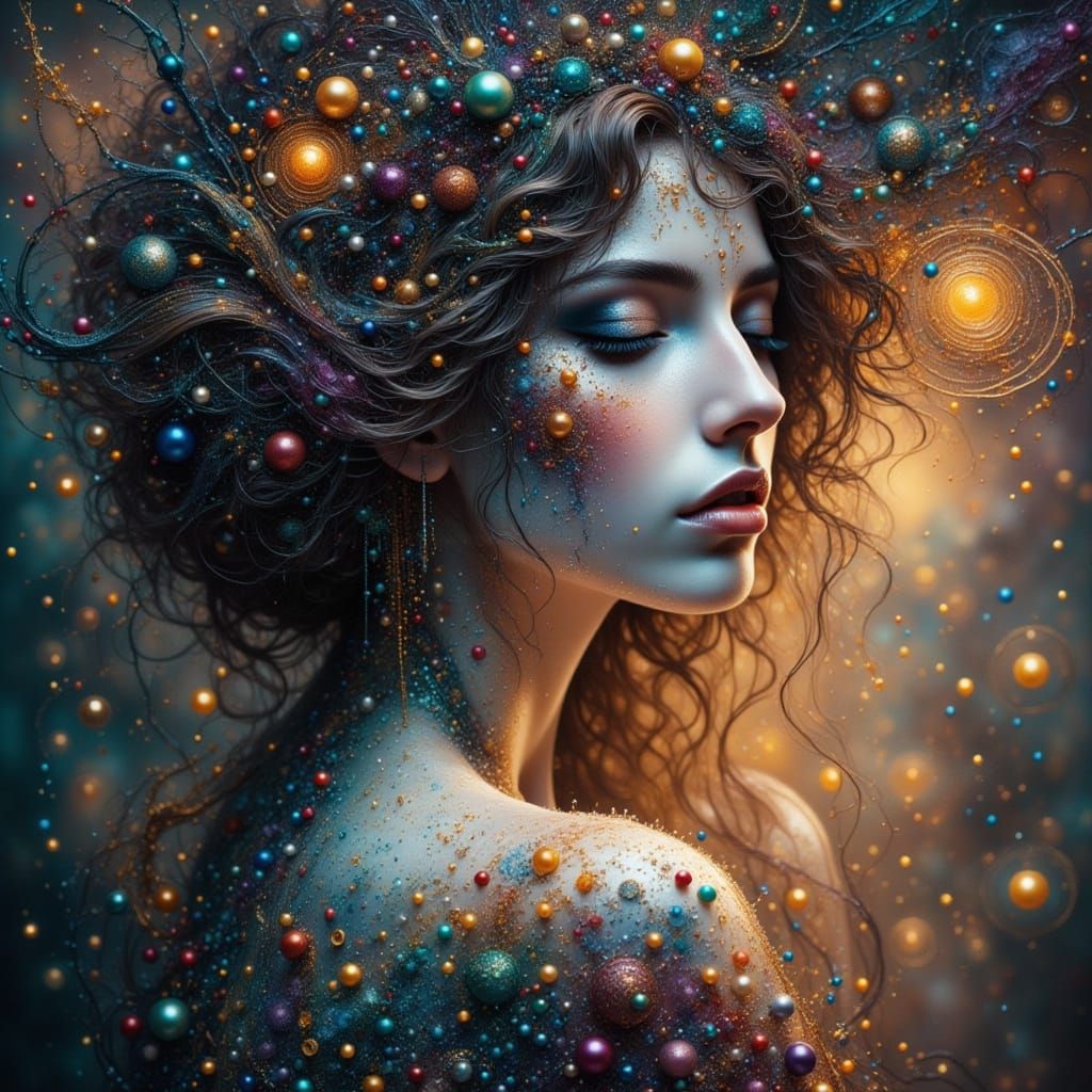 Detailed Portrait: Light in the Dark, Hyperrealistic Splash ...