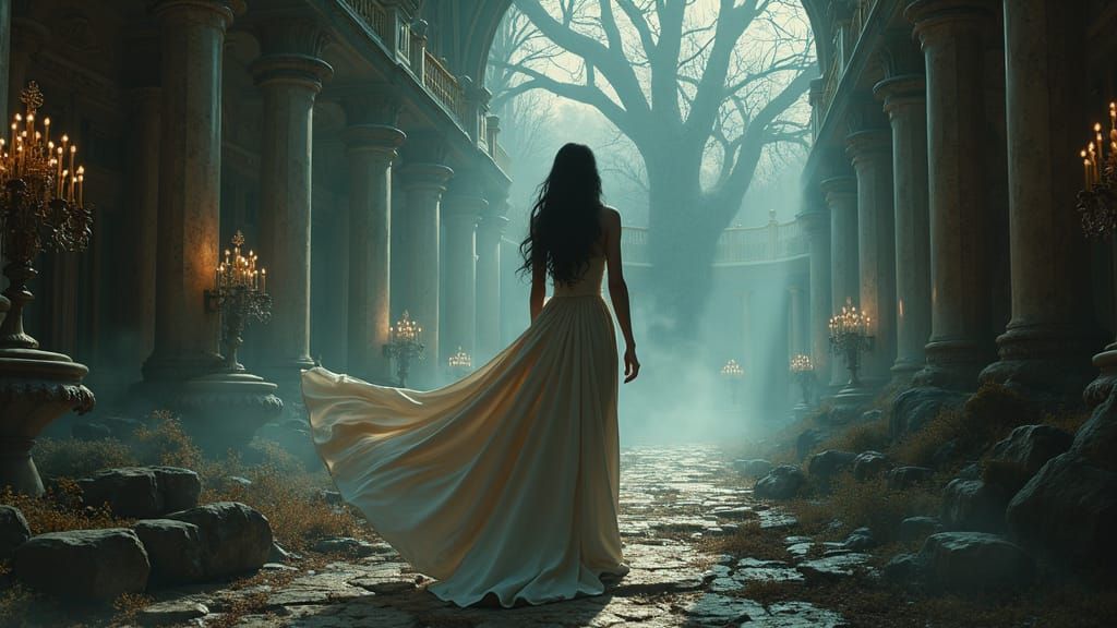 Mystical Journey Through a Gothic Dreamscape