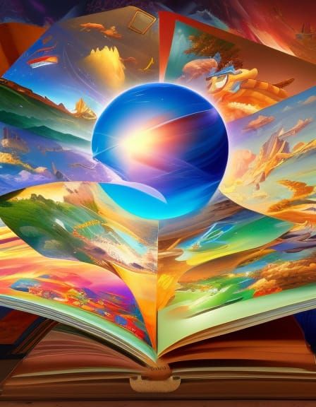 Gnome Librarian in Surreal Anime Style