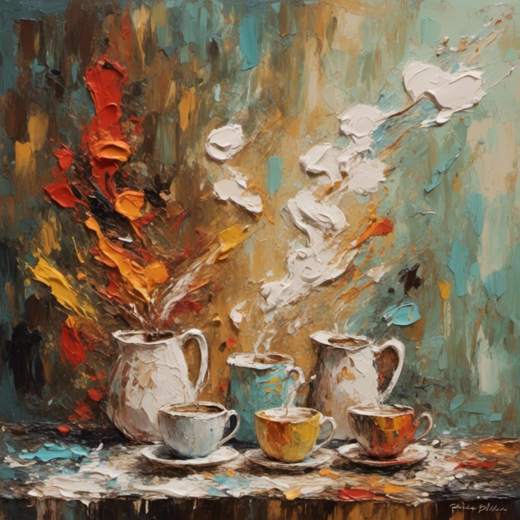 three steaming cups of coffee