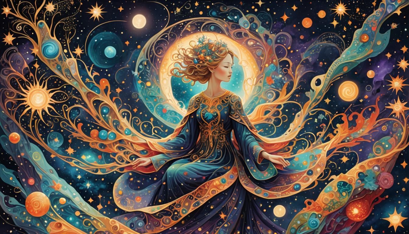 Cosmic Transformation: A Surreal Digital Artwork