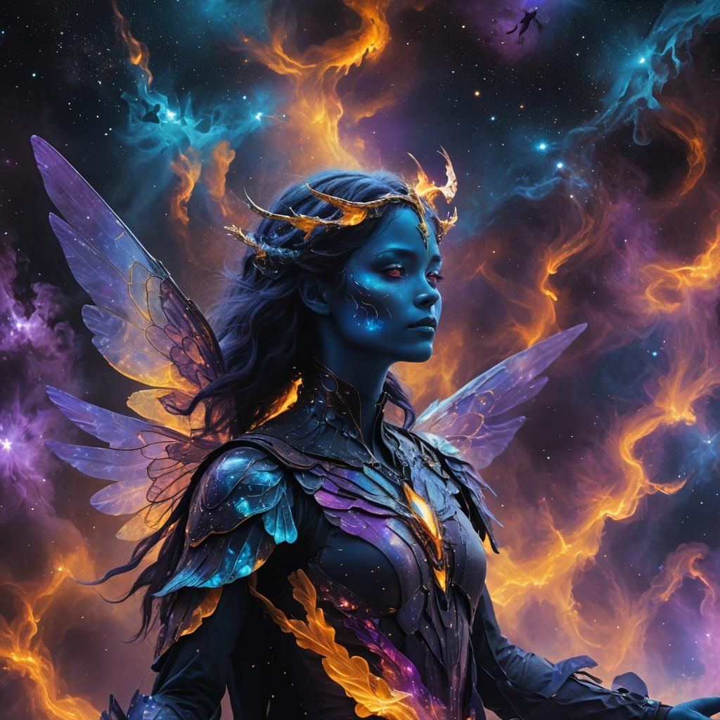 Ethereal Cosmic Being Portrait in Fantasy Art