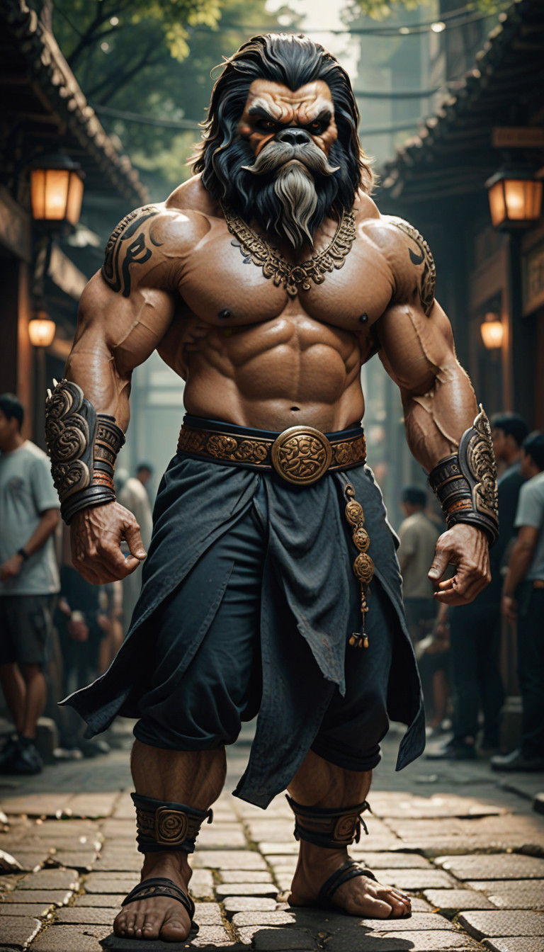 The Shih-Giant: A Regal Bodybuilder with a Powerful Physique