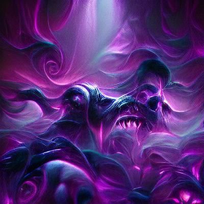 Sinister Purple Psychedelic Wallpaper Design