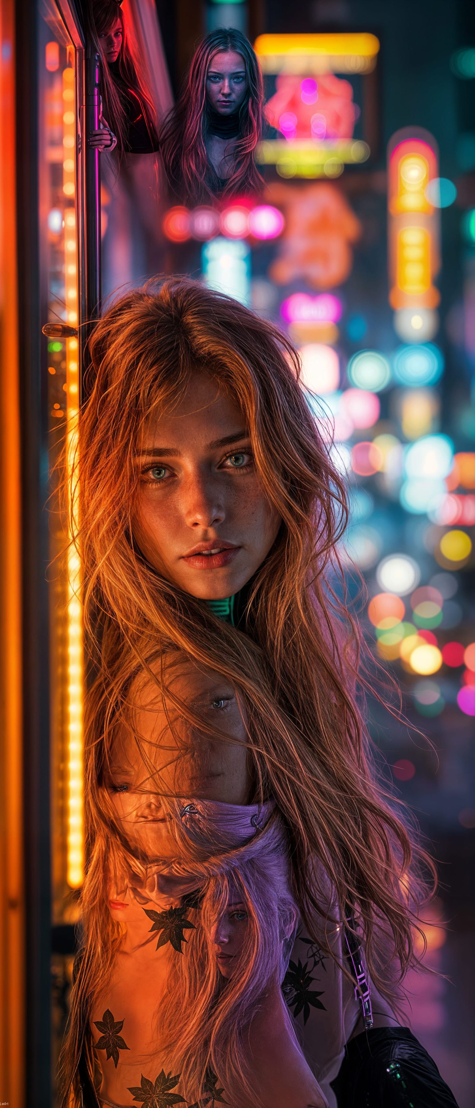 Cyberpunk Goddess in Neon Haze