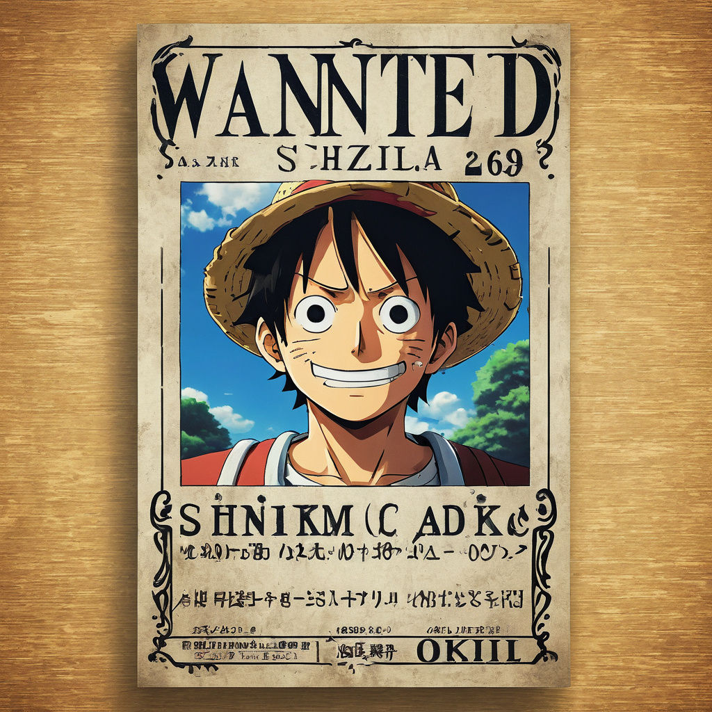 One Piece Style Wanted Poster in Anime Style