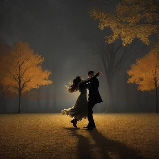 Expressionist Waltz in a Dark Park