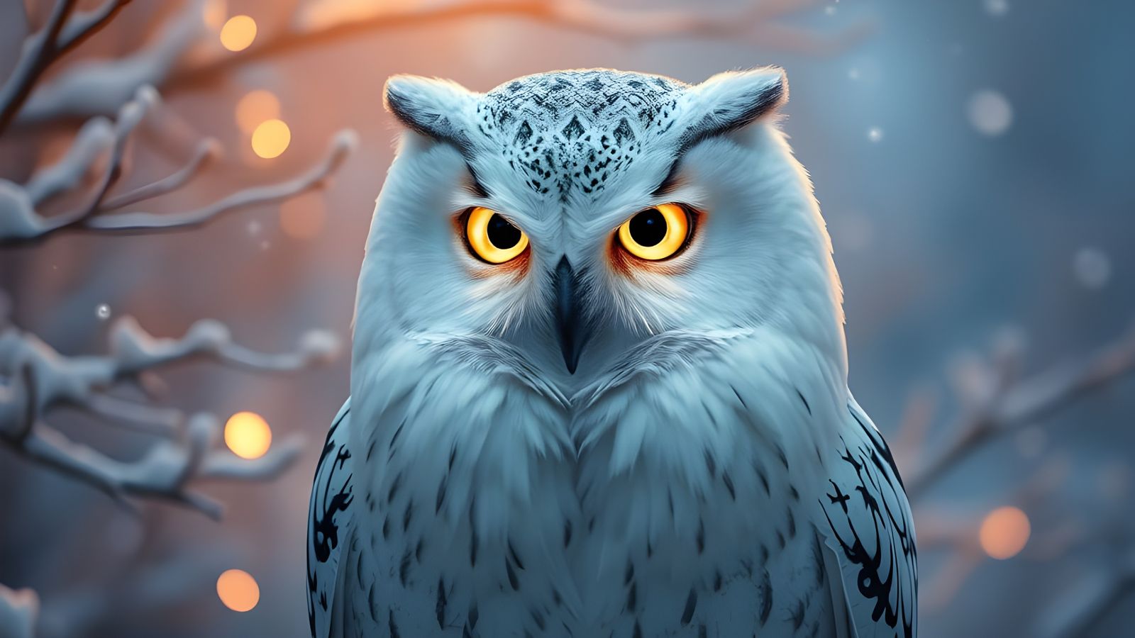 Winter Owl Sanctuary in Snowy Serenity