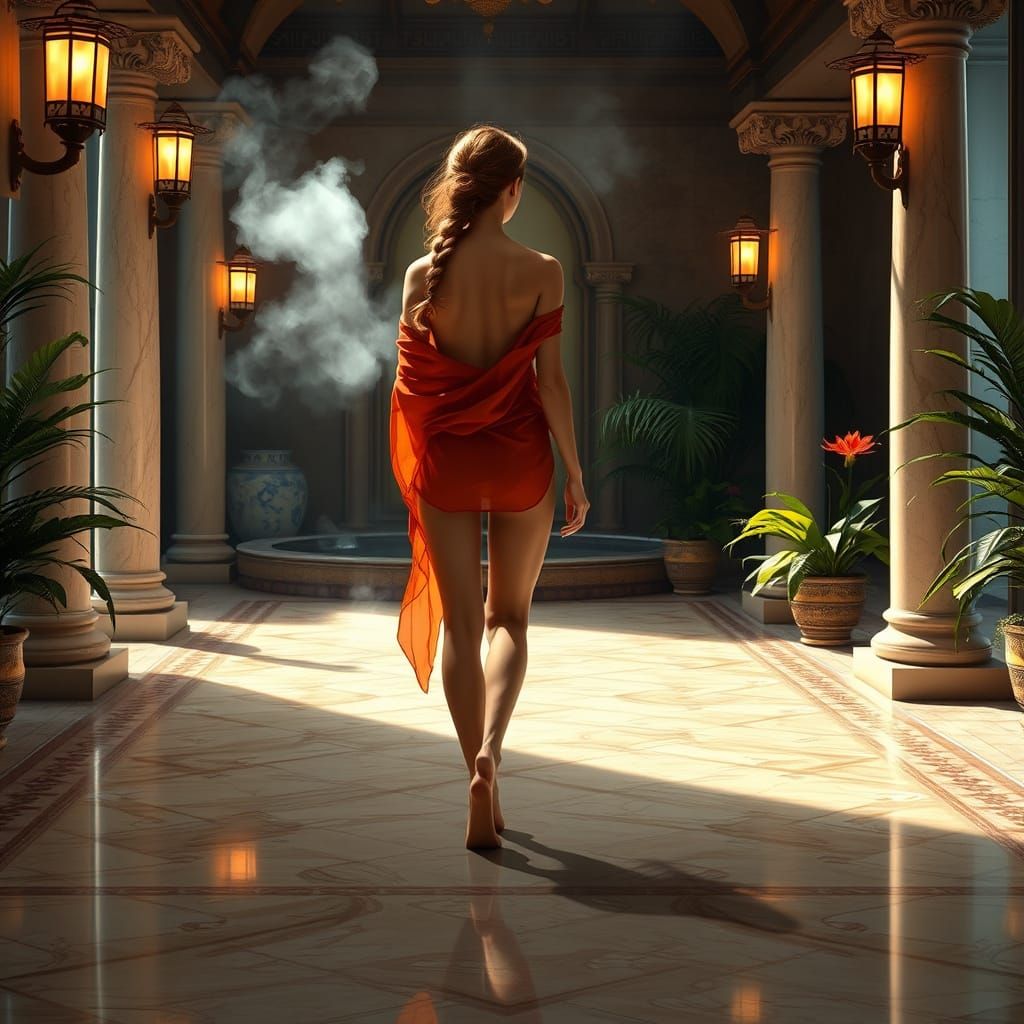 Ethereal Medieval Beauty in a Golden Glow