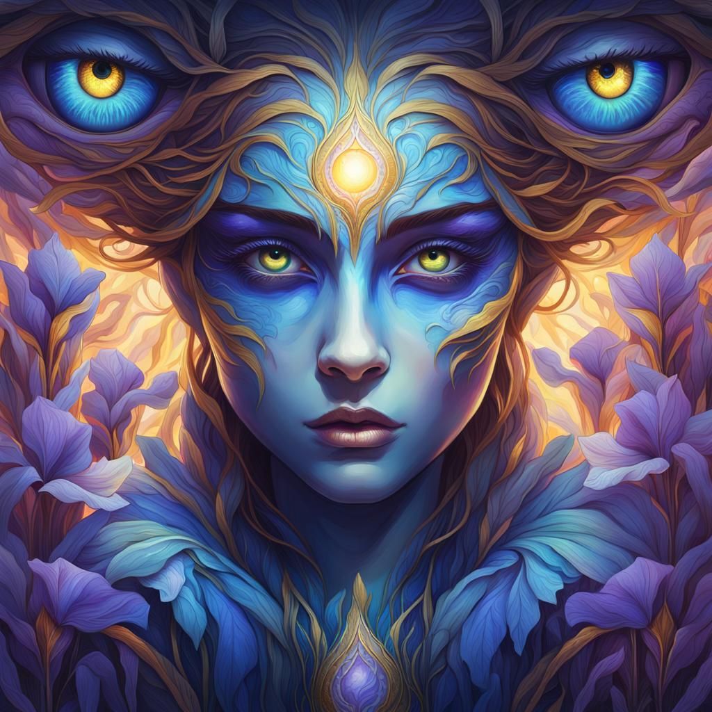 Luminous Eyes in Ethereal Fantasy Art