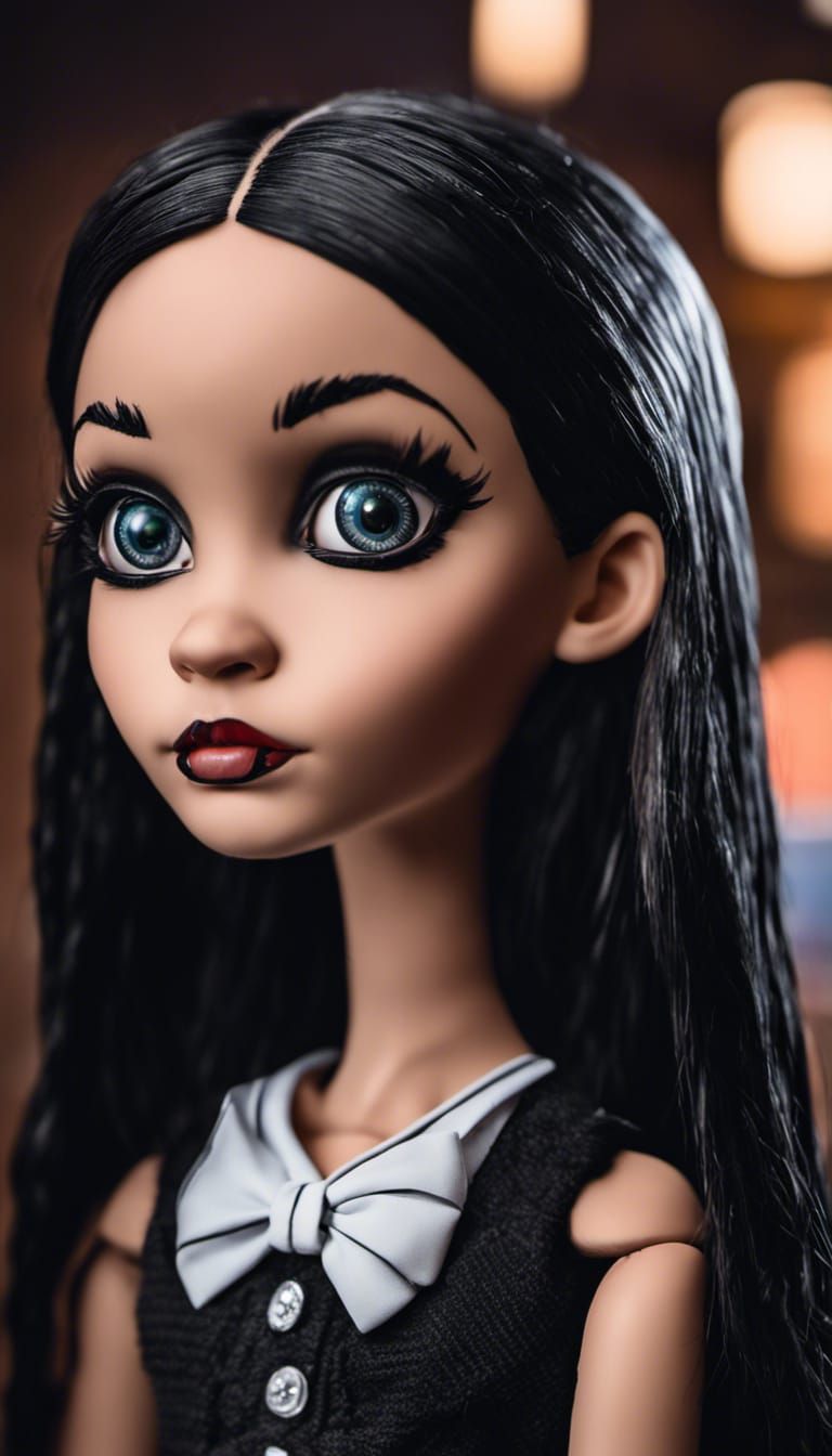 Wednesday Addams as a Monster High Doll