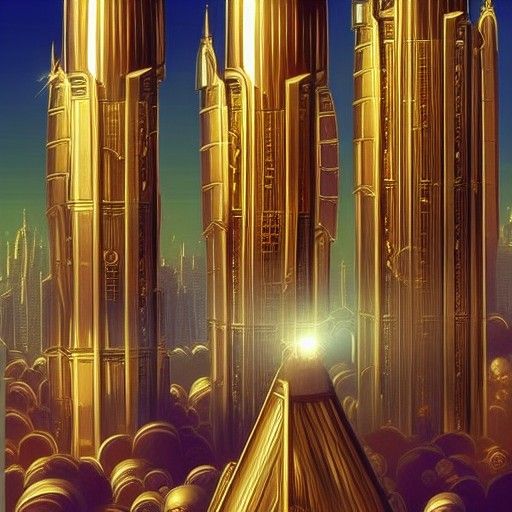 Gleaming Golden City in the Heavens