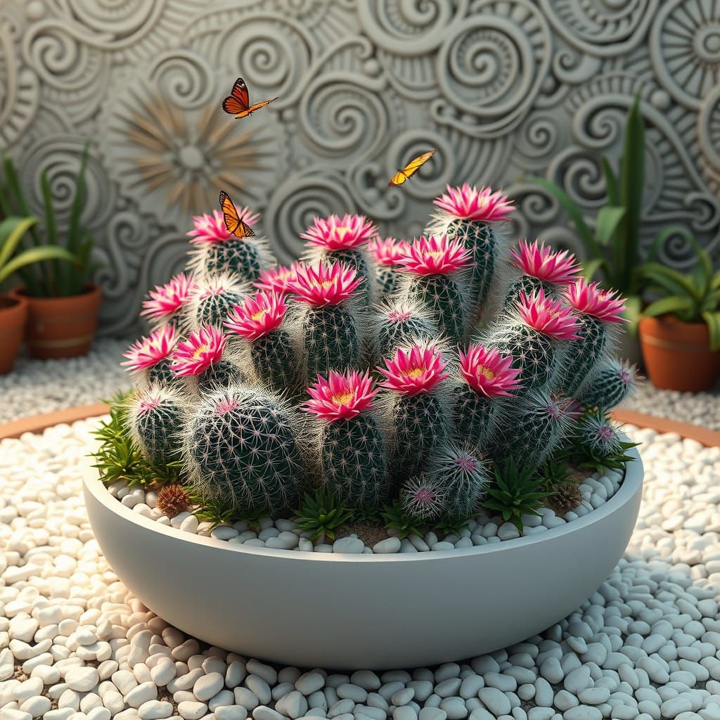 🌵🌸 Fleurs de cactus Mammillaria 🌵🌸
