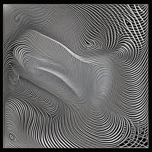 Abstract Vector Fractal Bird with 3D Shading