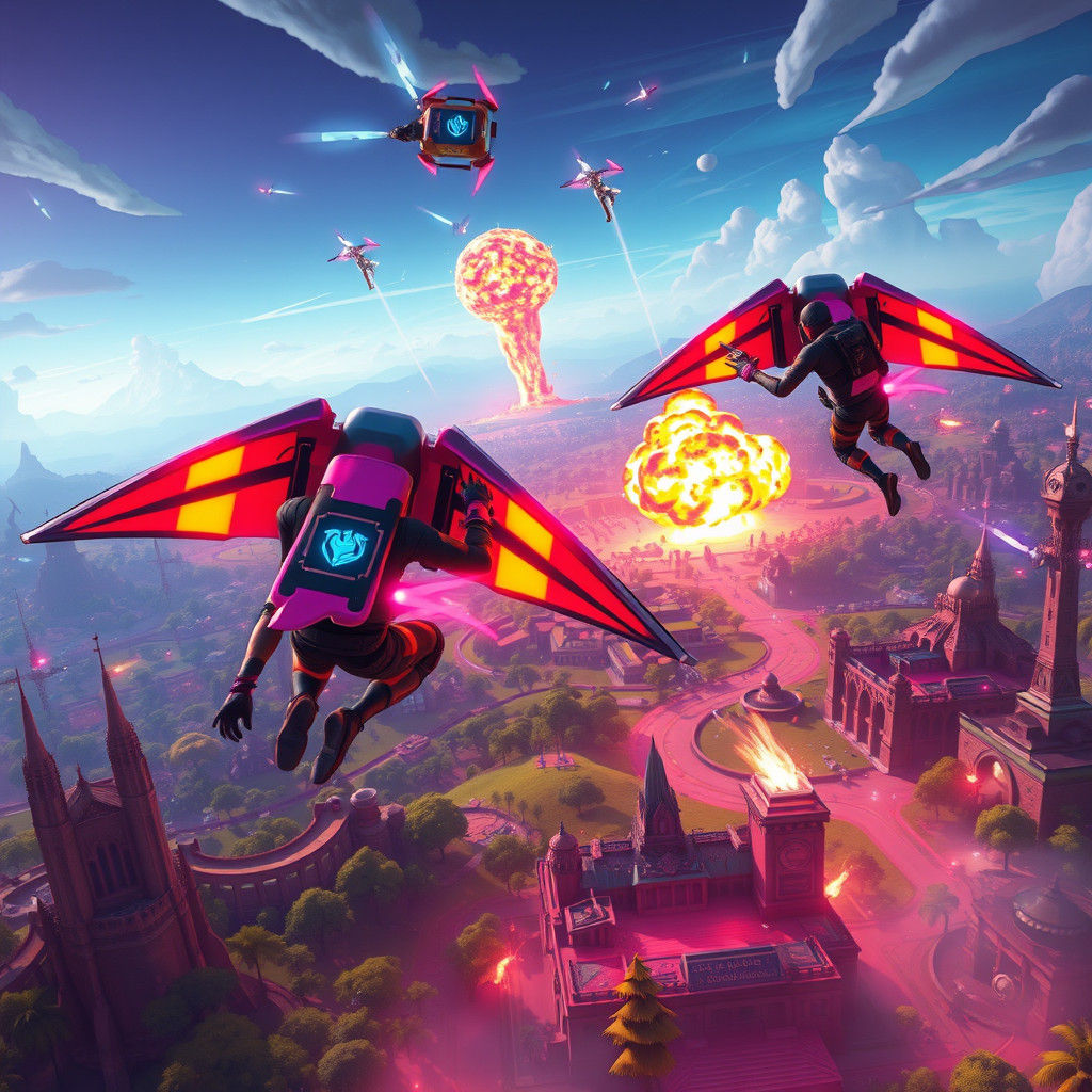 Neon Warriors Descend on Futuristic Battle Royale