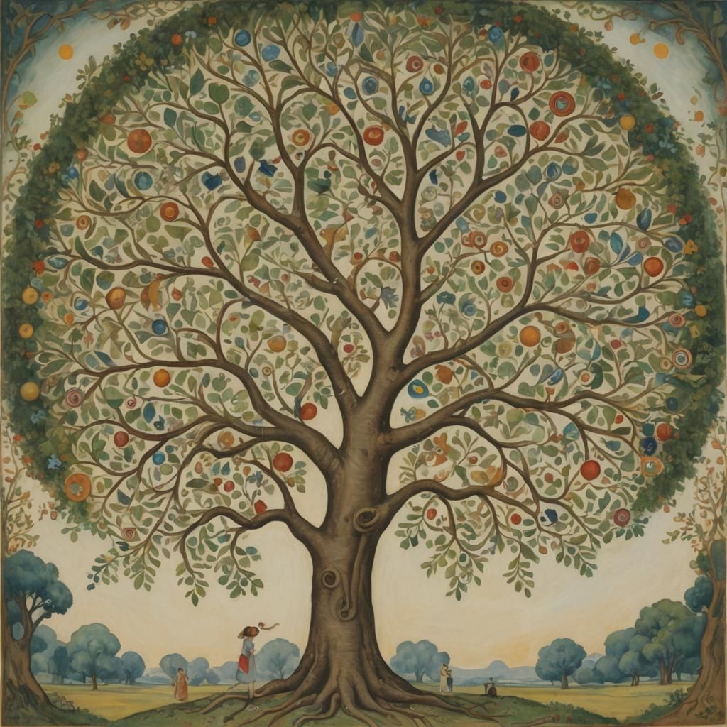 Tree of Life Naive Art Painting