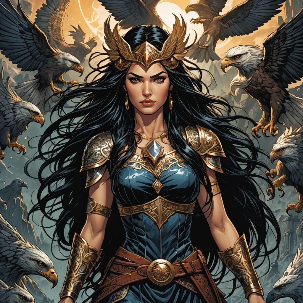 Norse Goddess of Eagles in Comic Book Art
