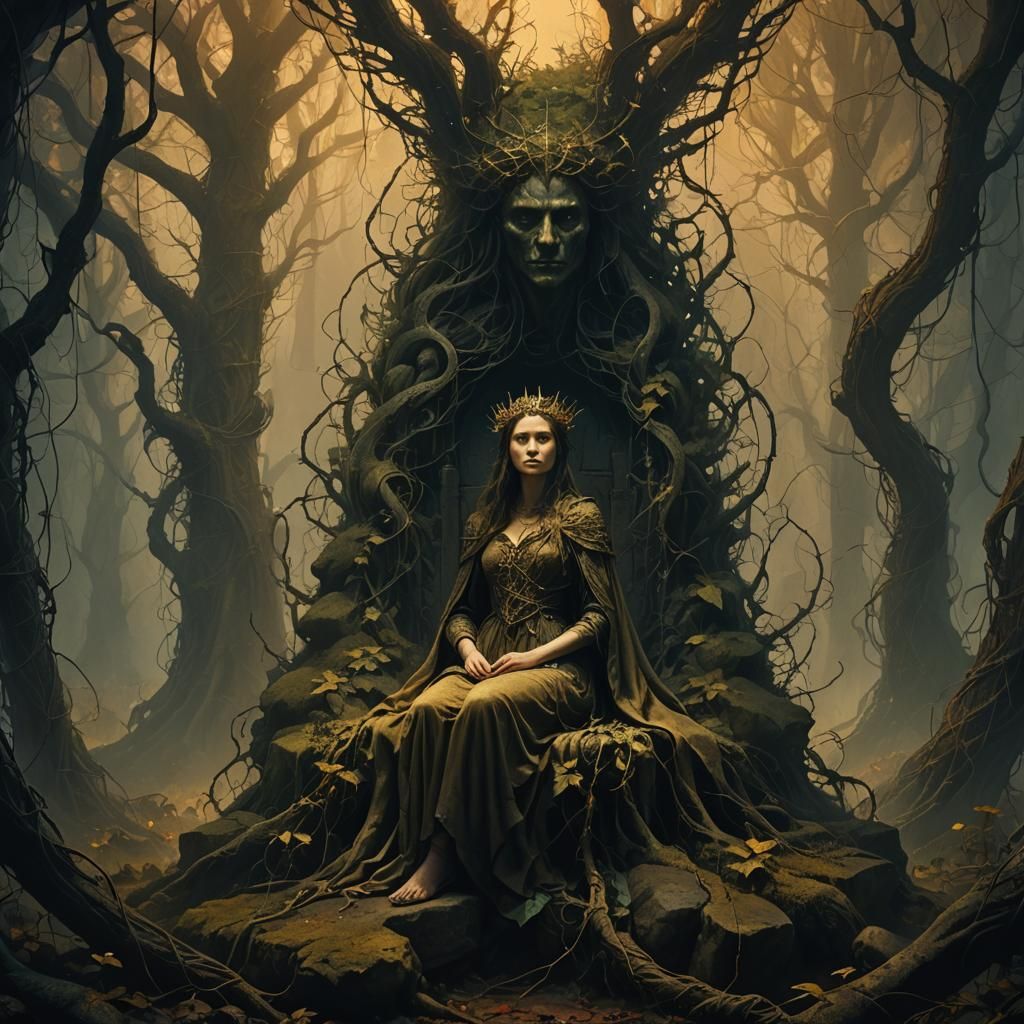 Throne of Vines: A Fantasy Concept Art