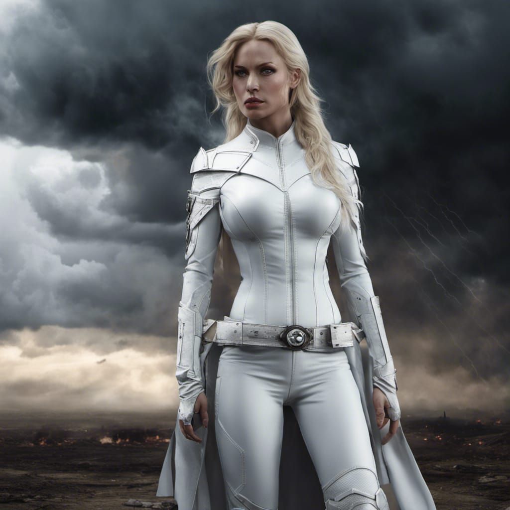 Emma Frost and Juggernaut in Apocalyptic Scene