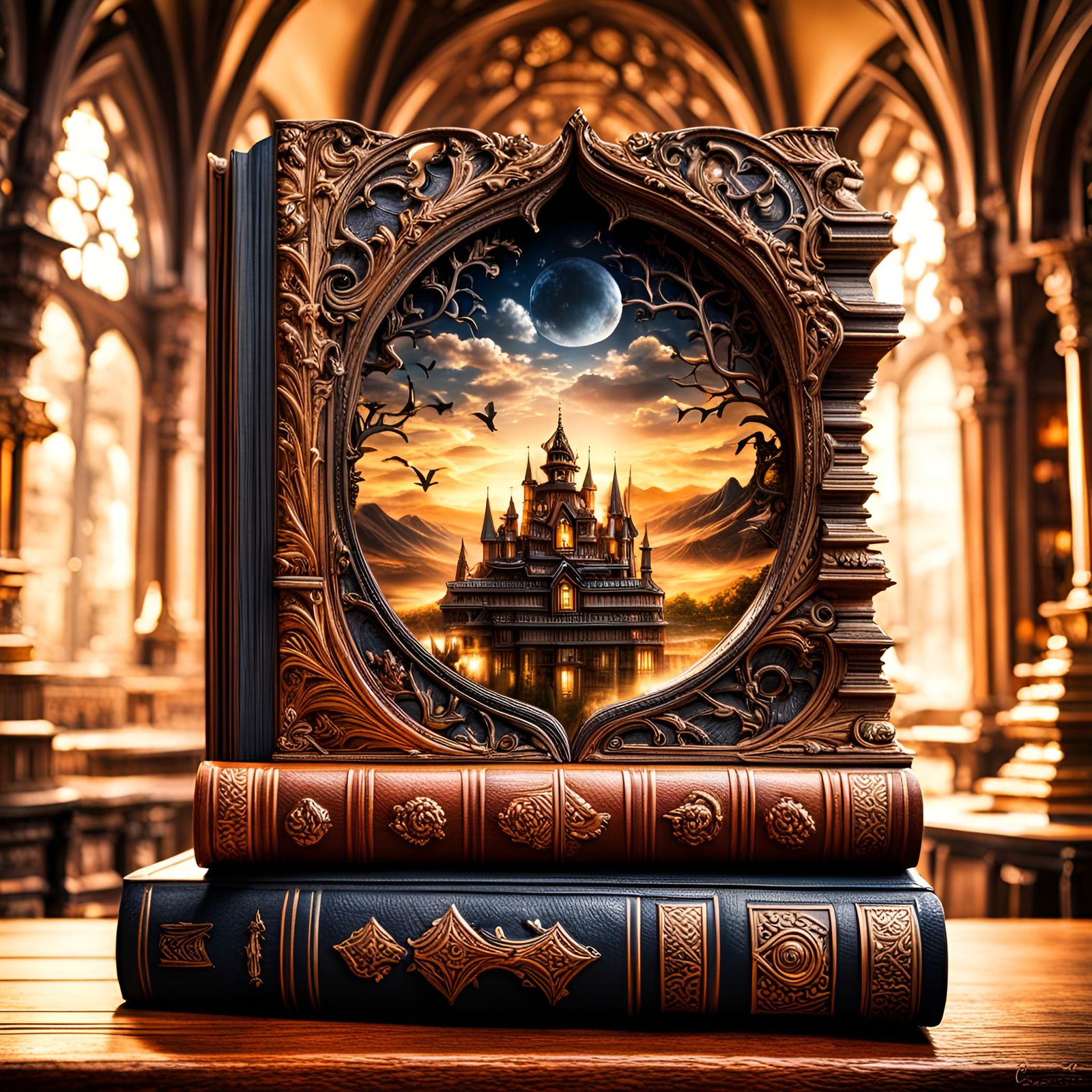 Hyperrealistic Fantasy Scene with Intricate Details