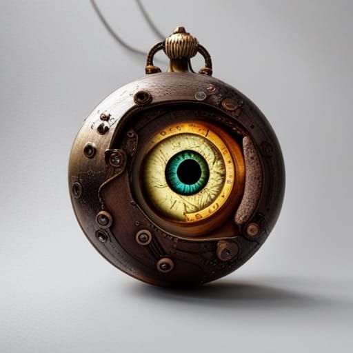 Steampunk Wet Eyeball in Clockpunk Style