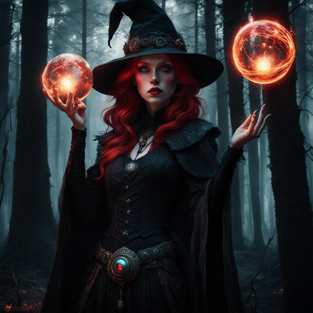 Sinister Witch Portrait in Hyperreal Detail