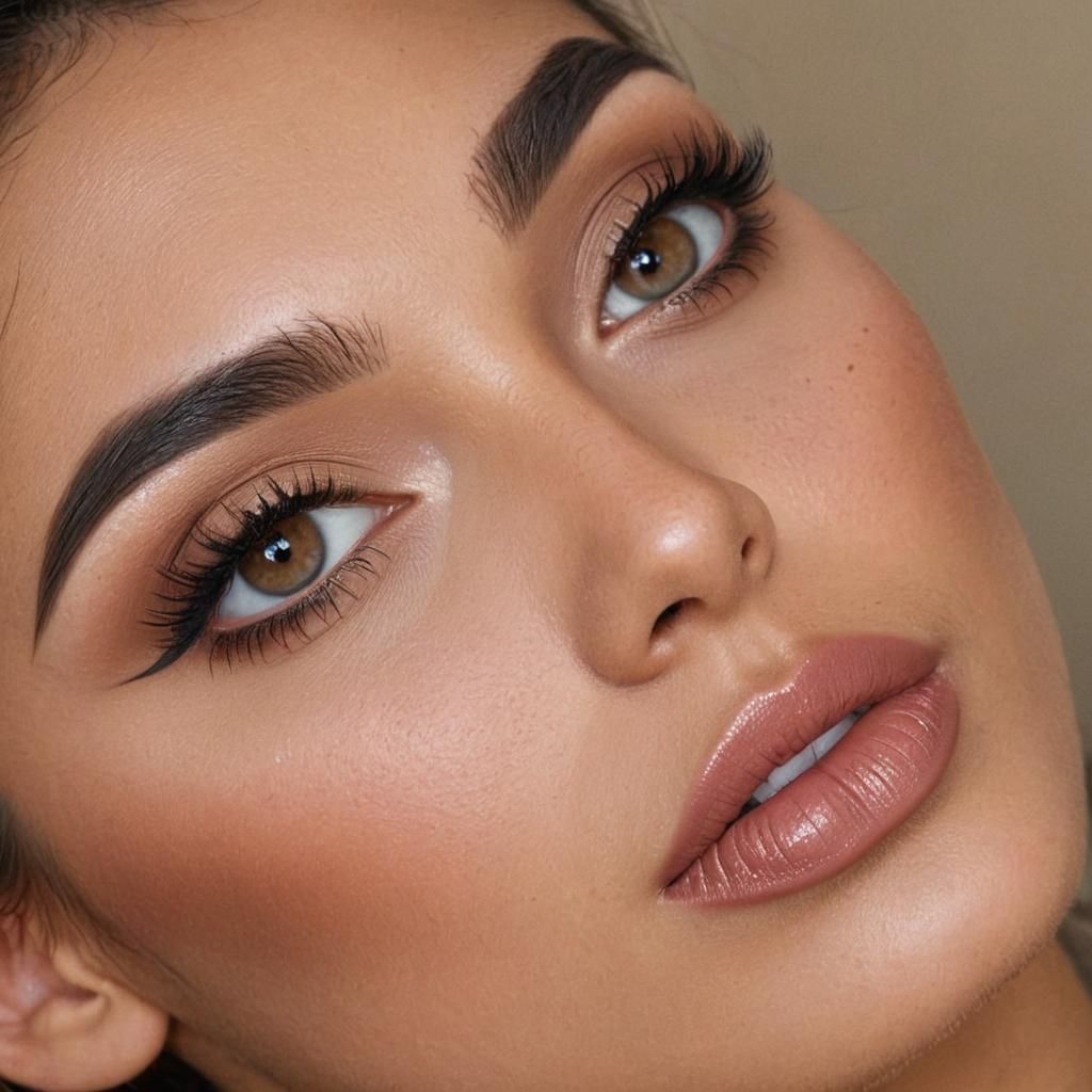 Glamorous Hispanic Woman Posing in Studio Lighting