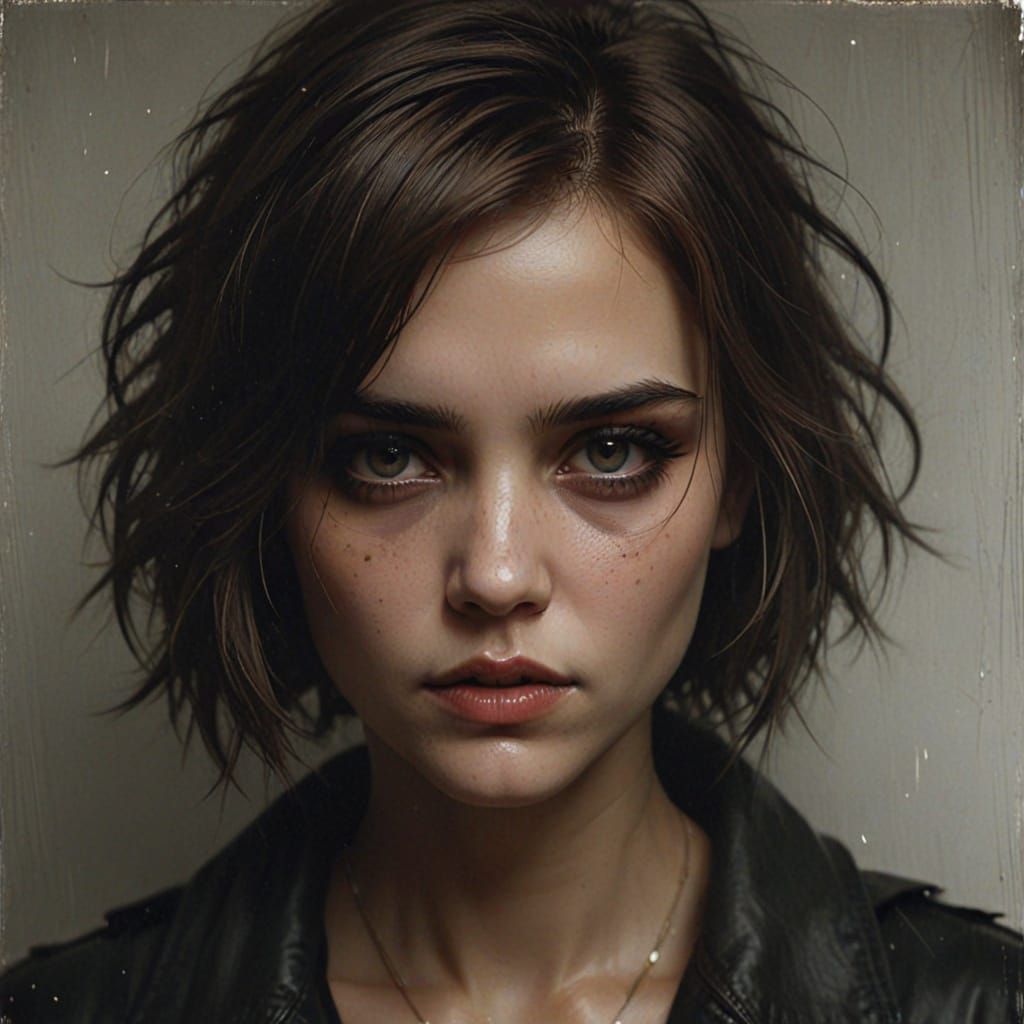 Grimdark Portrait in Dark Fantasy Style