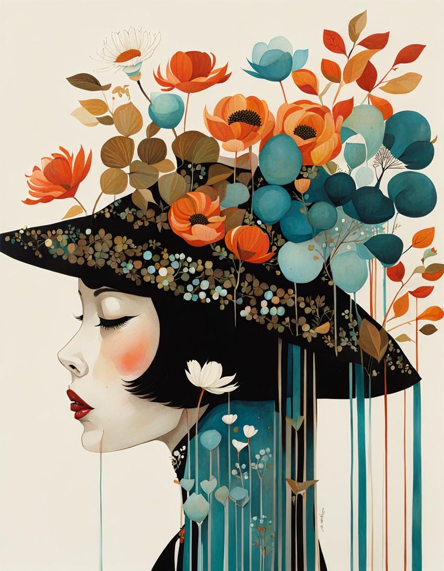 Abstract Portrait in Expressionist Style