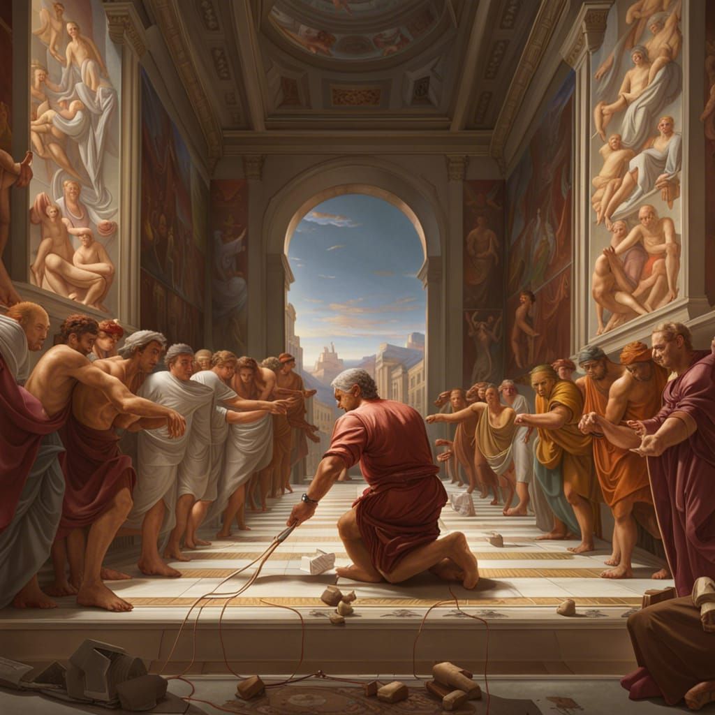 Plasterer's Modern Sistine Chapel: Dark Fantasy Art