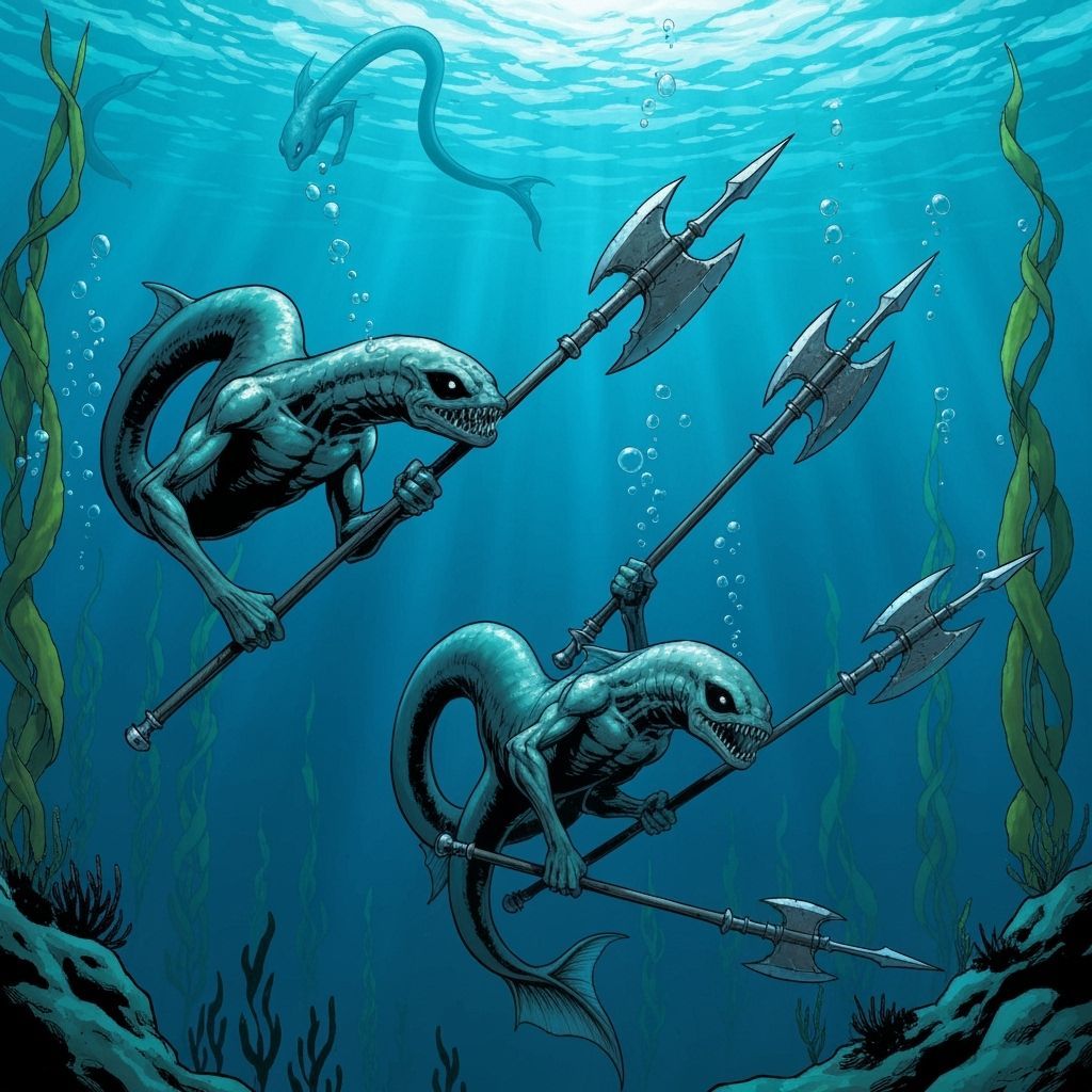 Eel Warriors: Underwater Comic Book Battle