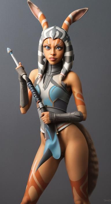 Ahsoka Tano as a Bunny: An AI Reimagining