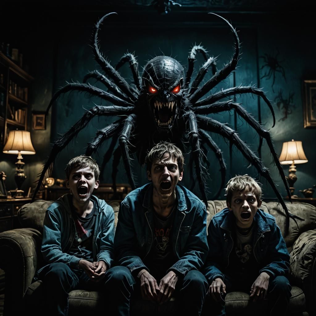 Monstrous Zombie Spider Rises in Dark Fantasy Art