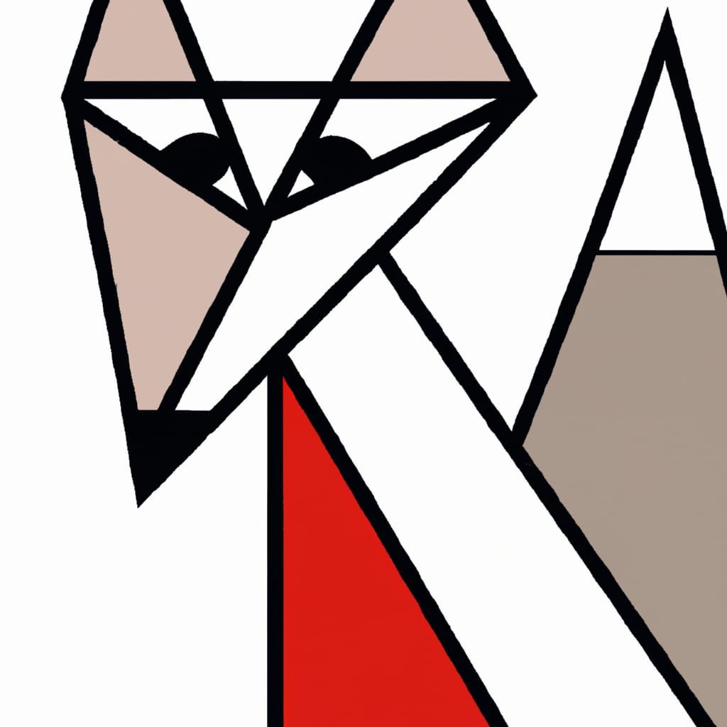 Cubist Fox Inspired by Picasso