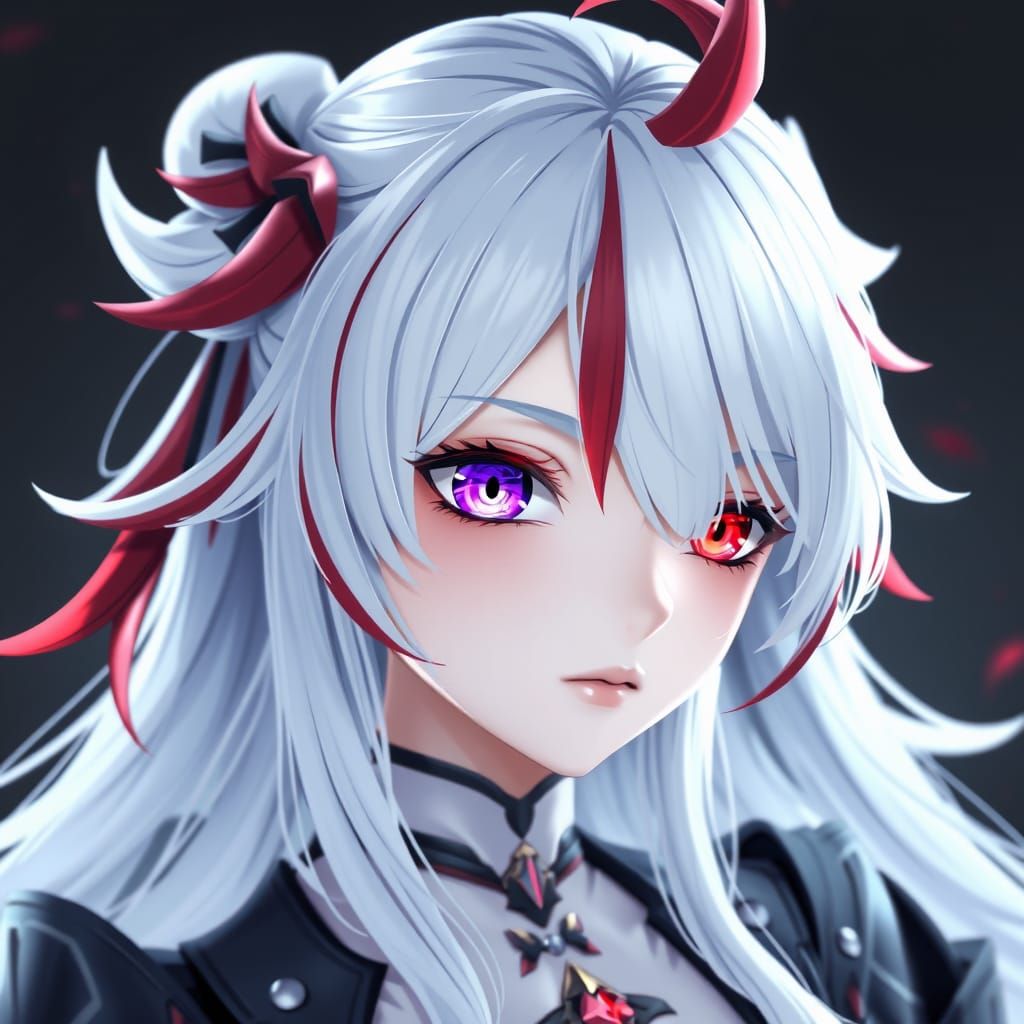 Anime Princess with Vibrant, Iridescent Eyes