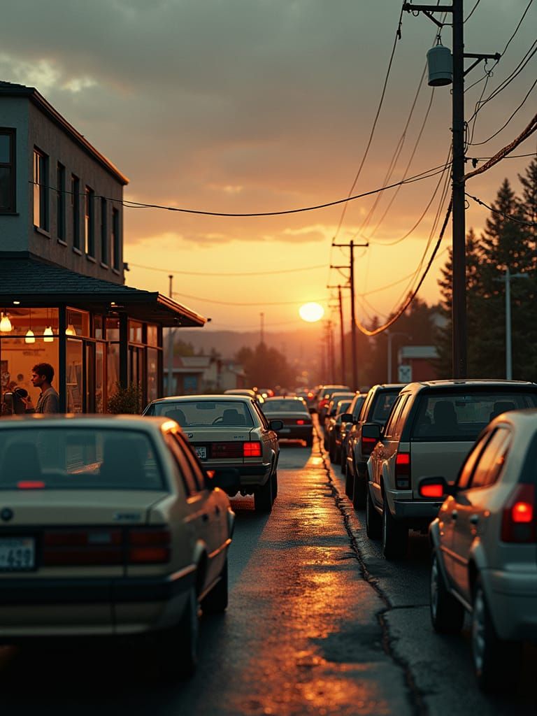 Coffee Shop Drive-Thru Chaos at Dawn