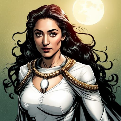Talia Al Ghul in Comic Book Art Style