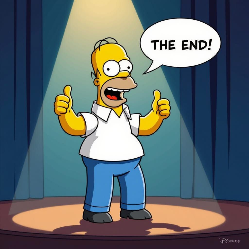 Homer Simpson Takes a Bow in Spotlight