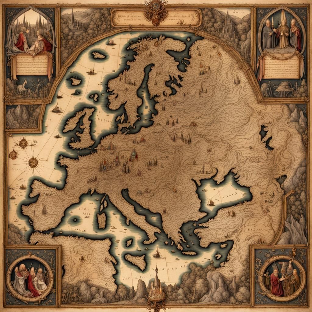 Fantasy Map 1 (Pseudo Europe)